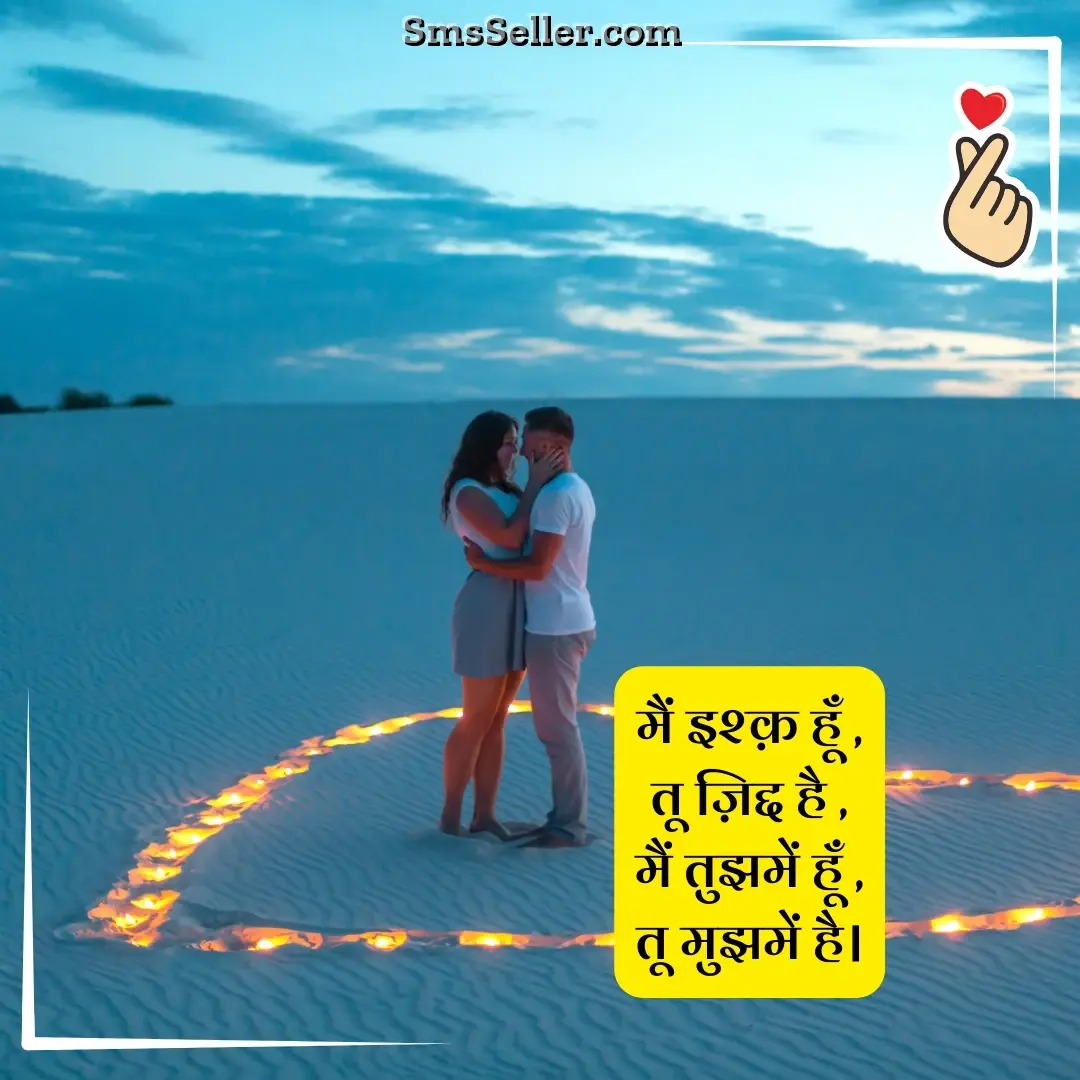love status in hindi expressing intense love main ishq hoon aur tu meri zidd